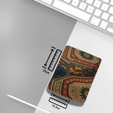 Ivart 90'lar Halı Deseni ve Araba Baskılı Bileklik Destekli Dikdörtgen Mouse Pad