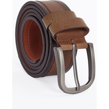 Tudors Erkek %100 Hakiki Deri 4 cm Spor Taba Renk Kemer