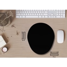 Ivart Siyah Bileklik Destekli Oval Mouse Pad