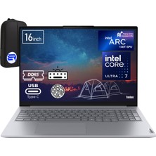 Lenovo Thinkbook 16 G8 Ultra 7-255H 24GB Ram 512GB SSD 16" Wuxga WIN11 Pro 21SK007UTXEP1 + Elektropasaj Çanta
