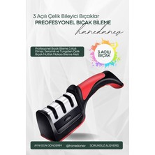 Hanedanev Profesyonel Bıçak Bileme 3 Açılı Elmas, Seramik ve Tungsten Çelik Bıçak Mutfak Makası Bileme Aleti