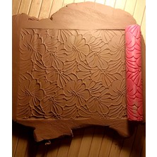 Feyza Design 15 cm Çiçek Desenli Seramik ve Polymer Kil Doku Rulosu