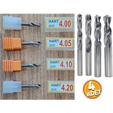 Depolife Kalıpçı Tornacı Delme Cnc Router Kesici Karbür Uç Seti 4.0mm -4.20mm Carbide Matkap 4lü