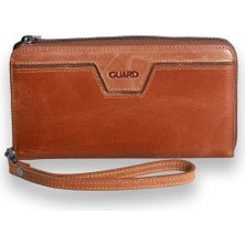 Guard Antik Taba - Kahverengi Çok Fonksiyonlu Hakiki Deri Cüzdan ve El Çantası // GRD260226WT1772