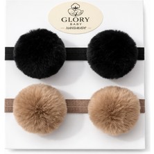 Glory Baby Kız Çocuk Bebek Ponponlu Bandana 2'li Set