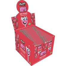 Akaş Çilek Aromalı Toz Şekerli Dips Lolipop Paket 36 Adet