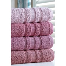 DNZGÜLCAN Lera 4'lü 70X140 Havlu Seti - Banyo Havlu Seti | %100 Pamuk - Hızlı Kuruyan - Yumuşak