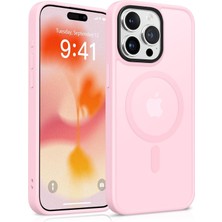 Bix iPhone 13 Pro Magsafe Uyumlu Kılıf Tam Koruma Manyetik Darbe Emici Pembe