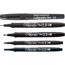 Artline Supreme Calligraphy Pen (1.0-2.0-3.0 4.0-5.0)  Black ( 5 Adet )