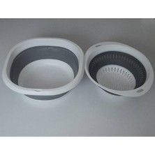 Feyza Design Katlanabilir Badya ve Oval Süzgeç Seti, Pratik ve Şık Tasarım