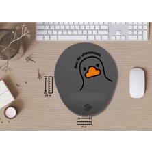 Ivart Onu Da Çözecez-Ördek Temalı Bileklik Destekli Oval Mouse Pad
