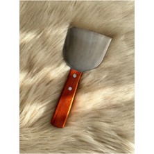 Feyza Design Paslanmaz Çelik Ahşap Saplı Spatula, Pasta ve Pizza Için Şık ve Dayanıklı