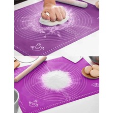 Feyza Design Bpa Free Silikon Hamur Açma Matı, Ölçekli 50X40CM, Pratik ve Sağlıklı Kullanım