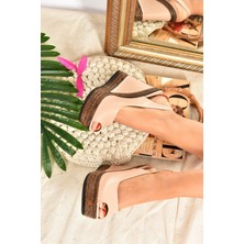 Fox Shoes Ten Kadın Dolgu Topuklu Ayakkabı 9674070803