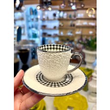 Kosova Gümüş Kabartmalı 2 Kişilik Türk Kahvesi Fincanı