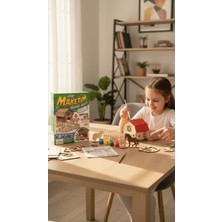 İndex Çiftlik Evi ve Hayvanlar Büyük Boy Ahşap Maket ve Boyama Seti