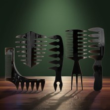 Gaman 5 Parça Saç Şekillendirme ve Ayırma Tarağı Seti - Kadın & Erkek Kullanımına Uygun Kuaför Tarakları