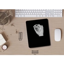 Ivart Siyah Beyaz Röntgen El Temalı Bileklik Destekli Dikdörtgen Mouse Pad-Doktor-Hemşire-Eczacı