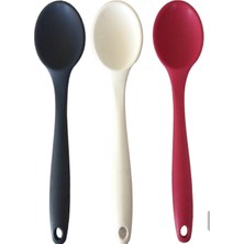 Feyza Design Yüksek Kaliteli Büyük Boy Silikon Kaşık ve Spatula Seti, 3'lü Renkli