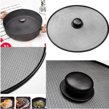 Feyza Design 29 cm Metal Tel Kapak, Tava Sıçrama Önleyici, Üstten Tutmalı