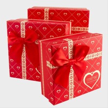 SiHako 3'lü I Love Yazılı Kalp Hediye Kutusu