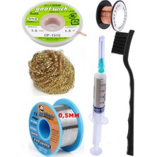 MHM Mechanic/ Lehim 40G 0,5mm Havya Ucu Temizleme Teli Lehim Toplama CP-1515 Emme Teli 1,5mm Lehimleme SET04