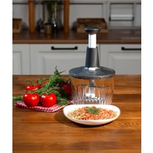 Feyza Design 5 Bıçaklı Paslanmaz Çelik El Rondosu, Sebze Doğrama ve Kesim Aracı