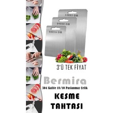 Feyza Design Paslanmaz Çelik Kesme Tahtası 3 Boy, Özel Alım Fırsatı
