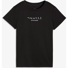 Puma Run Slogan Graphic Kadın Siyah Koşu T-Shirt.01