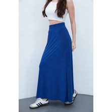Sanem Tekstil Maxi Etek Sandy-Indigo
