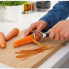 Feyza Design Paslanmaz Çelik Sapan Soyacak, 18 Cm, 6 cm Genişlik, Kullanışlı ve Dayanıklı