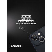 ZLTECH iPhone 11/12/12Mini Uyumlu Taşlı Kamera Lens Koruyucu