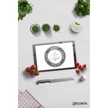Feyza Design Şık Beyaz Cam Kesme Tablası 20X30CM, Dayanıklı ve Şeffaf Tasarım