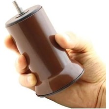 Skygo Mobilya Kanepe Koltuk Çekyat Yükseltme Ayağı Kalın Diş M10 Kahverengi Plastik 15 cm 4 Adet