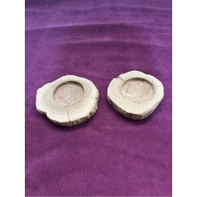 Feyza Design 2 Adet Ham Zeytin Ağacı Oyma Parça, Verniksiz ve Zımparalı Ahşap Seti