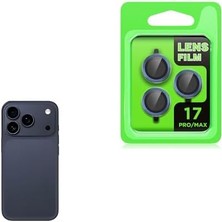 Skygo 17 Pro Max ile Uyumlu Kamera Lens Koruma Cl-07 Görüş Açısını Bozmayan Yüksek Çözünürlüklü Premium Kamera Lens Koruma Açık Mavi