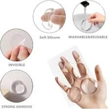 Skygo 6 Adet Silikon Kapı Duvar Koruyucu, Kendinden Yapışkanlı, Şeffaf, Darbe ve Gürültü Önleyici Tampon,6'lı Set,