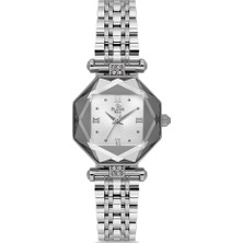 Platin Pierre HDS-PL-1203LA-A1 Kesme Cam Kadın Kol Saati