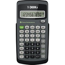 Skygo Texas Instruments Tı-30 Xa Okul Hesap Makinesi (Tek Satırlı, 10 Haneli, Pille Çalışır) Gri Siyah