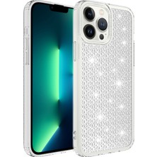 Yıldız Store iPhone 13 Pro Uyumlu Airbagli Parlak Tasarımlı Ydst Snow Kapak-Renksiz