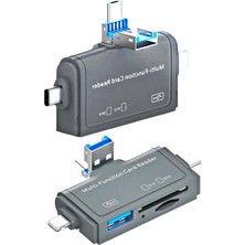 Skygo 7in1 Micro Usb, Type C, Iphone 15, 14, 13, 12, 11 Pro,pro Max Uyumlu, Multi, Kart Okuyucu, Otg, Sd Tf USB Dönüştürücü