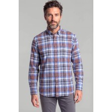 Bisse Regular Fit Paşa Yaka Pamuk Kahve Erkek Gömlek GMEKS4KPS242074_E11