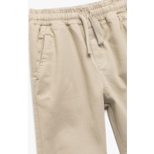Koton Pamuklu Beli Bağcıklı Basic Jogger Pantolon Erkek Çocuk İçin Rahat Kesim Lacivert Dokuma
