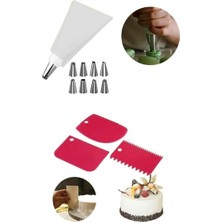 Feyza Design Pratik Pasta Şekillendirme ve Hamur Kesici Seti, Krema Torbası Seti