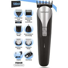 Skygo Goldmaster Fedor 120 Dakika Kullanım Süreli Li-Ion Bataryalı 12 In 1 Erkek Bakım Seti