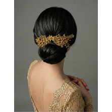 Magic Tiara El Yapımı Boncuklu Saç Tarağı – Özel Günler Için Zarif Topuz Aksesuarı