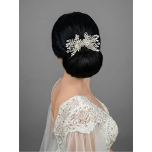 Magic Tiara Inci Detaylı Saç Tarağı – Zarif Topuzlar Için El Yapımı Aksesuar