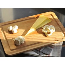 Feyza Design Büyük Ahşap Kesme Tahtası, Dayanıklı ve Şık Mutfak Gereçleri