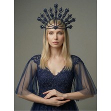 Magic Tiara Lüks Kristal Taşlı Işıltılı Gelin Tacı – El Yapımı Gösterişli Tasarım