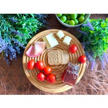 Feyza Design Bambu Top Ayaklı Yuvarlak Pasta ve Kek Sunum Standı 27 cm